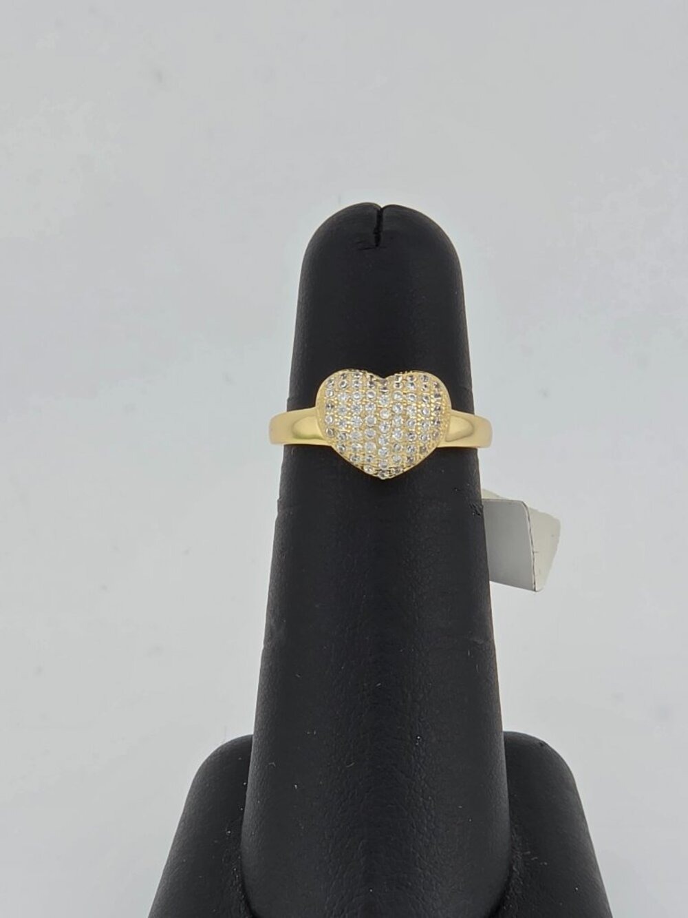 Beautiful 925 Sterling Silver Bubble Heart Cubic Zirconia Ring